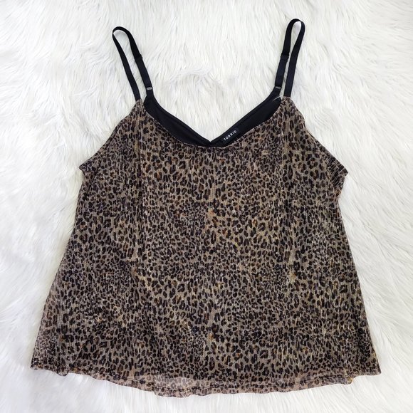 Torrid Leopard Lurex Swing Cami Tank Top Size 3 - Picture 3 of 12